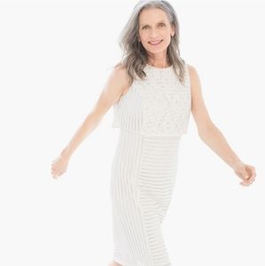 NWT Size 00 Chico's Ecru Sheath Dress